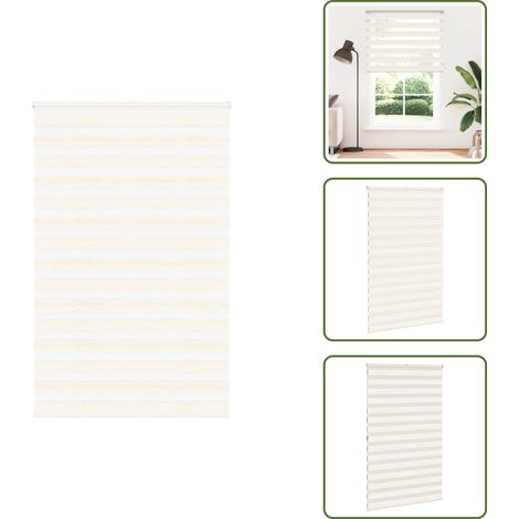 vidaXL Zebrarollo Marmorbeige 145x200cm Stoffbreite 140,9 cm Polyester (1/5)