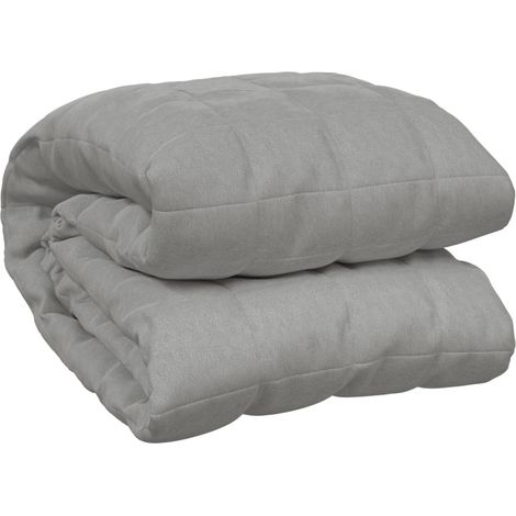 Weighted Blanket Grey 220x240 cm King 11 kg Fabric vidaXL
