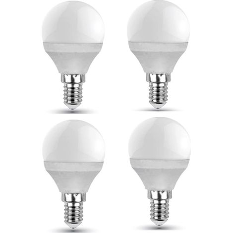 4 LAMPADINE CONSUMO  4 W A LED ATTACCO E 14  6700 k  LUCE CALDA LAMPADINA