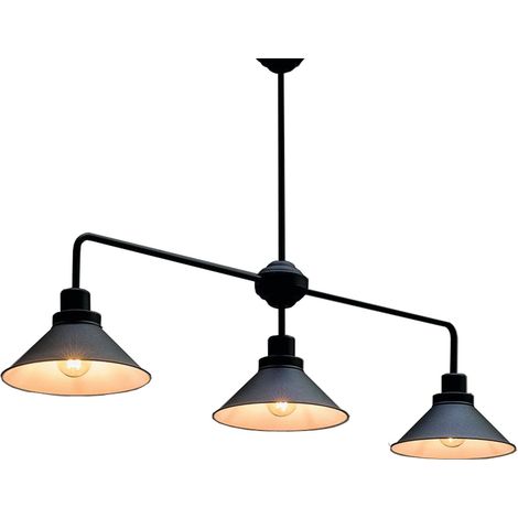 Deckenlampe Schwarz 3xE27 COLLIN Esstisch Leuchte
