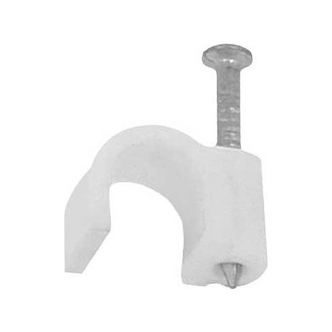 Grapa Redonda + Clavo 6mm Blanco 3441