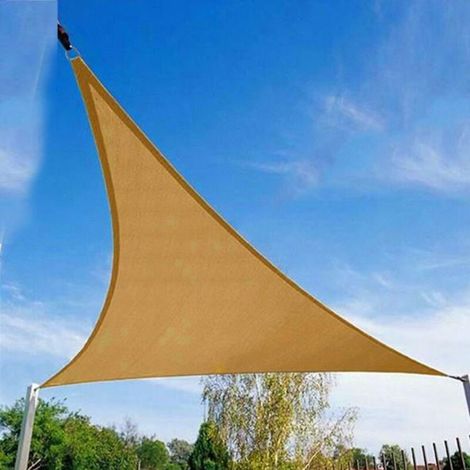 Dreieckiges Sonnensegel für den Außenbereich – Terrassenüberdachung, 3x3x3m – Crezuo