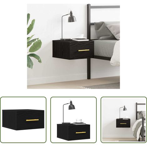 Armoire de chevet -  Cabinet de chevet Chêne noir 35 x 35 x 20 cm Bois d'ingénierie (1/5)