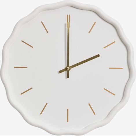 Horloge murale Ø35 cm en MDF Tovarx SKLUM Blanc