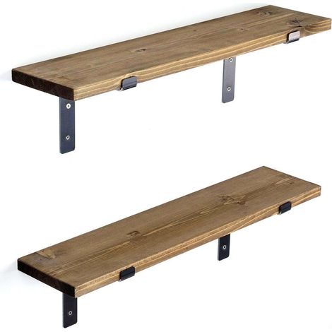 Étagère murale décorative en bois et métal lam (1/4)