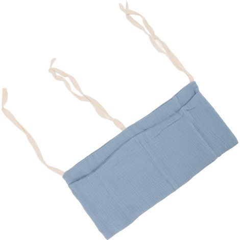 Sac de Rangement Suspendu pour Lit de Bébé, 2 Poches, Sangle Réglable, Tissu en Coton, 38 x 18 cm, Lavable (1/5)