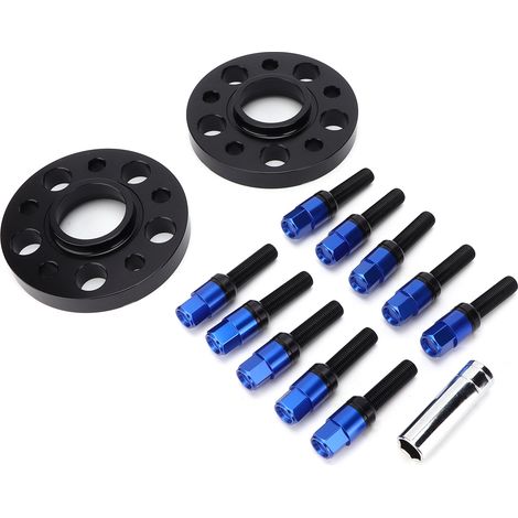 Kit 4 Entretoises de Roue 20mm, Alésage 5x112mm, Filetage M14x1.5, Remplacement pour SQ7 2016-2020, Bleu (1/5)