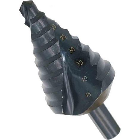 MINKUROW Broca Escalonada 10-45mm Tamaño Grande Hss. Broca Cónica De Titanio Con Taladro De Botella Con Herramientas Piloto Negro (1/3)