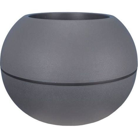 Riviera Blumenkübel Kugel grau Granit 40 cm (1/2)