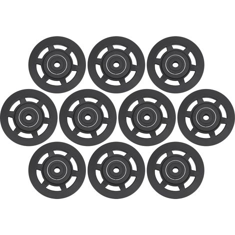 Packung mit 10 universellen 95-mm-Nylon-Lager-Ersatzrollen für Fitness- und Krafttrainingsgeräte. (1/5)