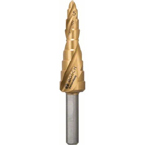 Bosch Stufenbohrer HSS-TiN, 4 - 12 mm, 6 mm, 65 mm, 9 Stufen