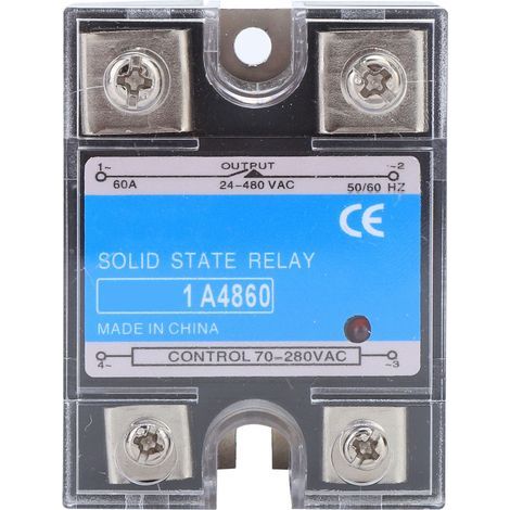 Einphasiges Halbleiterrelais 70-280VAC Eingang 24-480VAC AC Last SSR elektrische Ausrüstung für CNC-Maschinen (BERM-1 A4860 (60A)) (1/5)