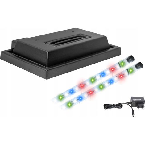 Copertura per acquario 40x25 nera + illuminazione LED FULL SPECTRUM ZBCBNB (1/5)