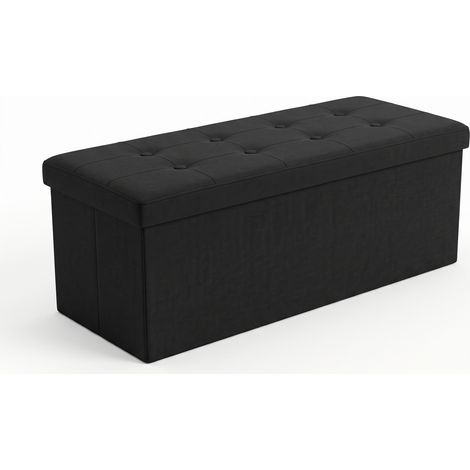 Rechteckiger Hocker mit Stauraum, klappbar, 110 x 38 x 38 cm (1/5)