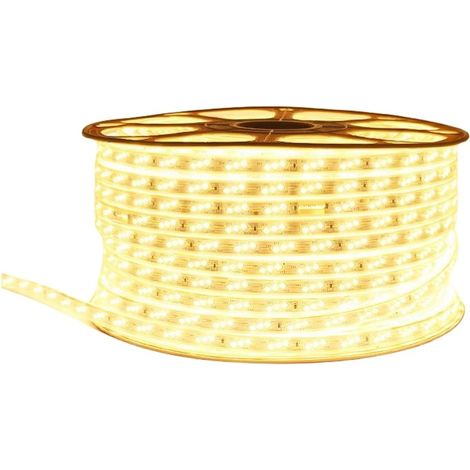 Bande LED extérieure étanche haute tension auto-adhésive pour éclairage décoratif intérieur COB super lumineux double rangée, éclairage doux pour plafond