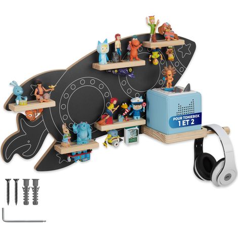 Étagère Tonie pour un maximum de 40 Tonies, compatible avec les Toniebox 1 et 2 coins arrondis (1/5)