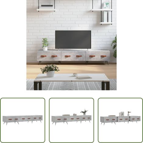 vidaXL Betonfarbe - TV-Schrank Betongrau 150x36x30 cm Holzwerkstoff (1/5)