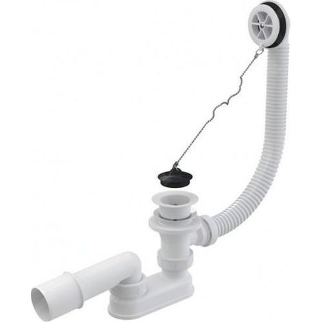 Alcadrain Ensemble de vidange et trop-plein pour baignoire, blanc (1/2)