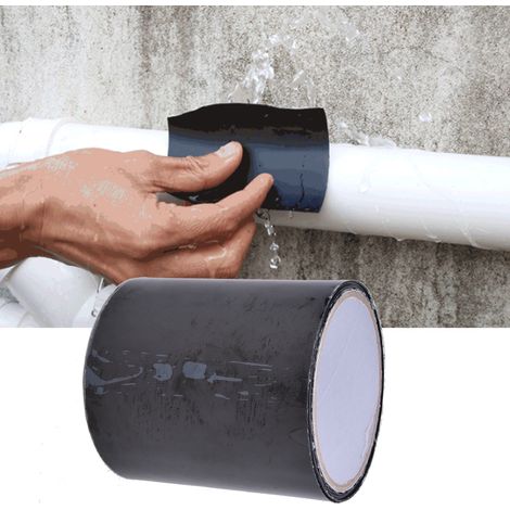 Wasserdichtes Klebeband mit starker Haftung für PE-Rohrreparaturen, 10 cm breit, schwarz/weiß/transparent (1/5)