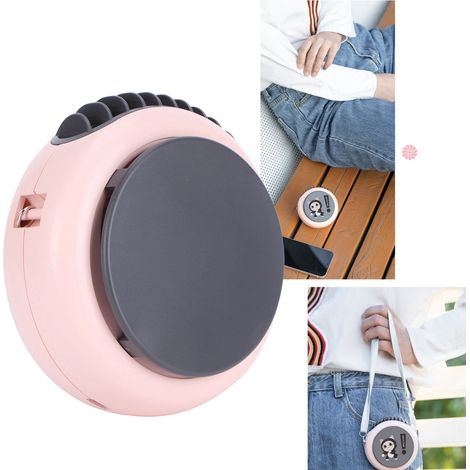Petit ventilateur à col rond avec motif, portable, rechargeable par USB, idéal pour la maison ou les dortoirs. (1/5)