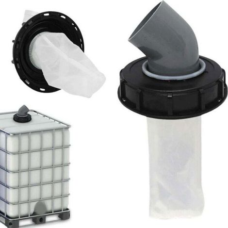 Couvercle coudé IBC avec sac filtrant - ZOR® - DN 150 - Ø163 mm - Angle 45° - Filtration eau de pluie (1/4)