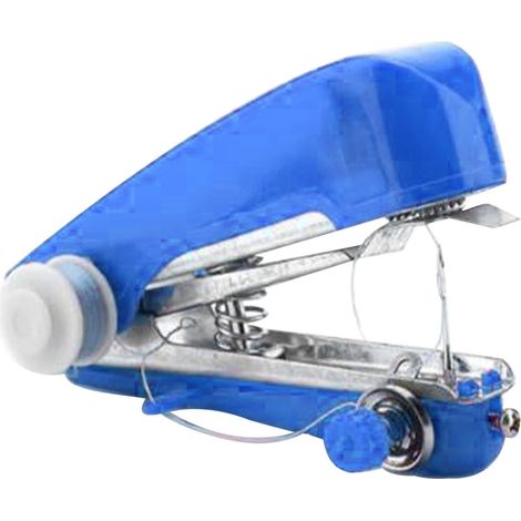 Tragbare Mini-Handnähmaschine, Handnähgerät für DIY-Projekte, Zuhause und Reisen, Blau (1/5)