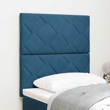 vidaXL Cabecero Azul Oscuro 80 cm Terciopelo (1/5)