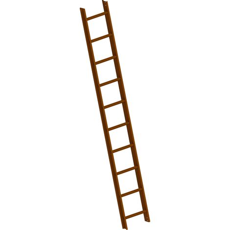 Layher 1051 Dachleiter nussbraun 10 Sprossen (1/4)