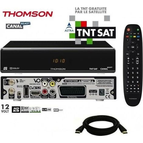 Récepteur TNTSAT THOMSON THS804 HD avec carte et câble HDMI 2M