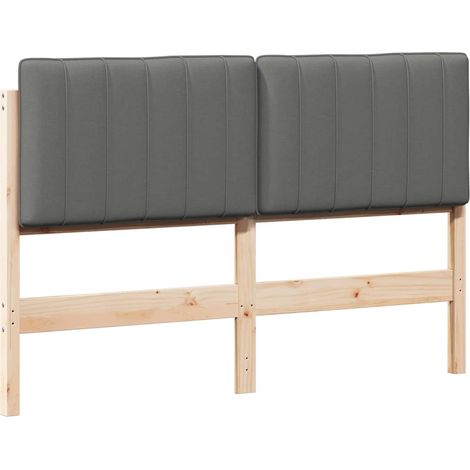 Maison Exclusive - Testiera imbottita Marrone e Grigio Chiaro 140 cm Pino massello