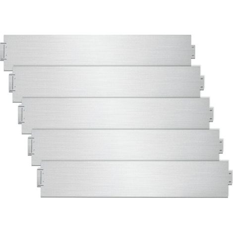 10M Rasenkante 100x18cm Rasenkante Wegeinfassung Beeteinfassung Beeteinfassung Metall verzinkt - Silber (1/4)
