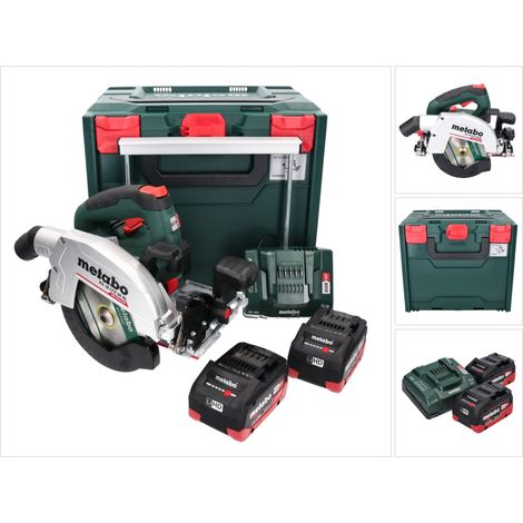 Metabo – Scie circulaire sans fil 18V – 2 batteries 8Ah – Moteur Brushless – Profondeur de coupe 66mm – Pour coupes précises sur bois dur - LTX 66 BL (1/5)