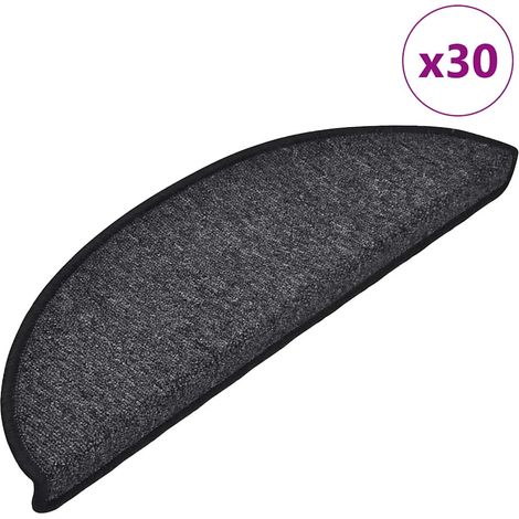 Stufenmatten 30 Stk. 56x17x3 cm Anthrazit Halbrund