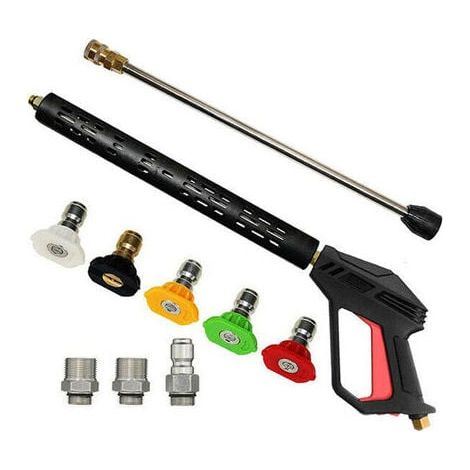 Pistolet de lavage haute pression, lance, kit de buses, kit d'embouts 4000psi m22 (1/5)