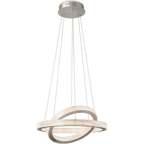 Firstlight Diamond Suspension LED Aluminium avec Diffuseur Prismatique (1/2)