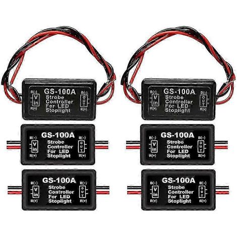 Module clignotant de feu stop GS-100A, contrôleur de feu stop haute puissance 12-24 V CC 2 A 24 W, signal de sécurité pour feu arrière (1/5)