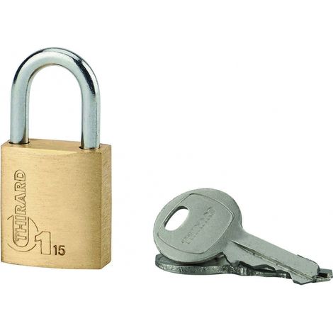 Lucchetto 15 mm con arco in acciaio, 2 chiavi – THIRARD