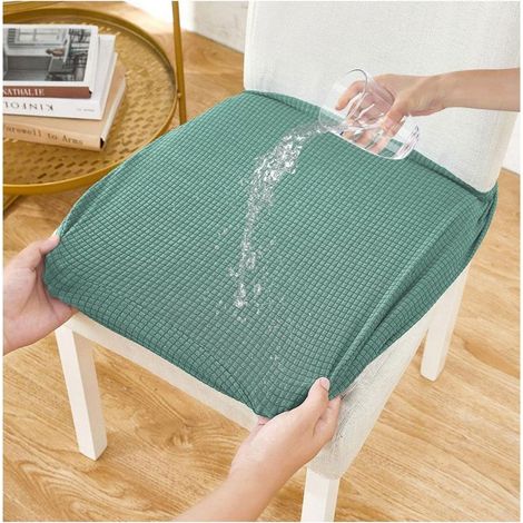 Housse de chaise élastique jacquard imperméable – Pour chaises de salle à manger 34-47 cm – Résistante aux taches et éclaboussures (1/5)