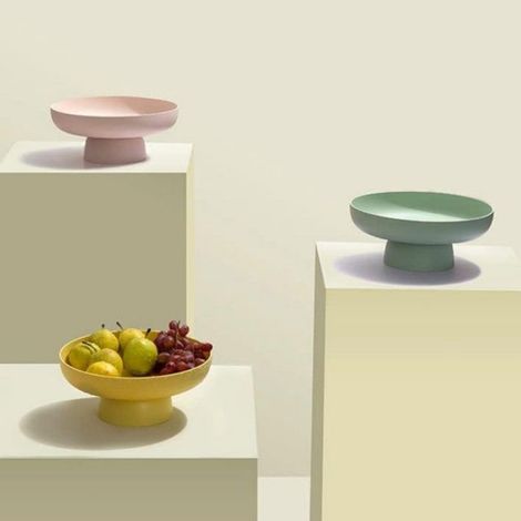 Corbeille À Fruits Avec Égouttage, Support À Snacks Multifonction, Range Pour Cuisine, Salle À Manger, Diamètre 26,5 Cm, Rose (1/4)