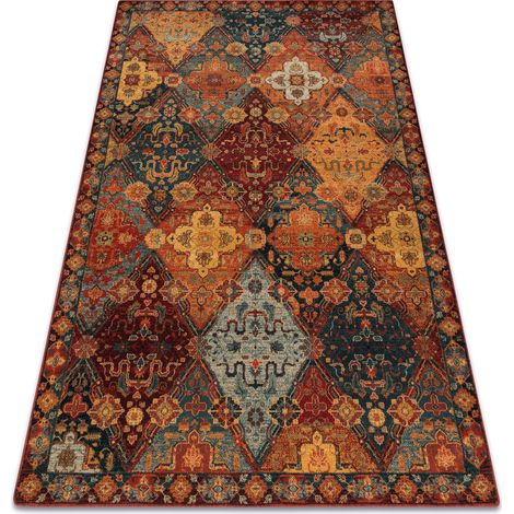 Wool carpet OMEGA ANTIK Torino oriental - ruby red 135x200 cm