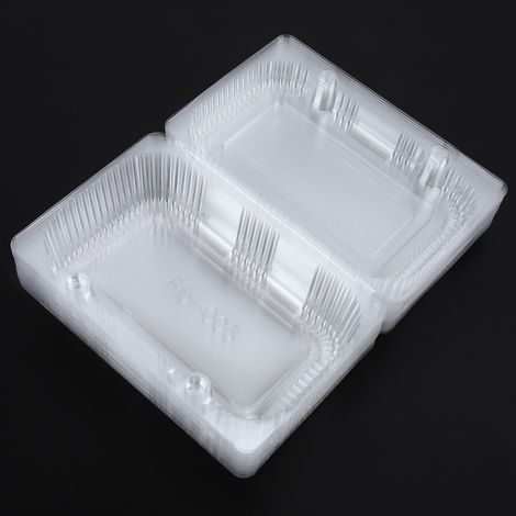 25 Pièces Boîte à Pain Jetable en Plastique avec Couvercle, Rangement Aliments Fruits, 18,5 x 12,5 x 7cm (1/5)