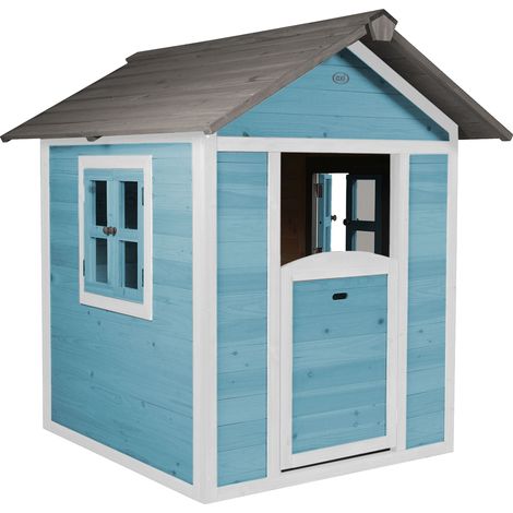 Axi Maison Enfant Beach Lodge En Bleu Maison De Jeux En Bois Ffc Pour Les Enfants Maisonnette / Cabane De Jeu Pour Le Jardin (1/5)