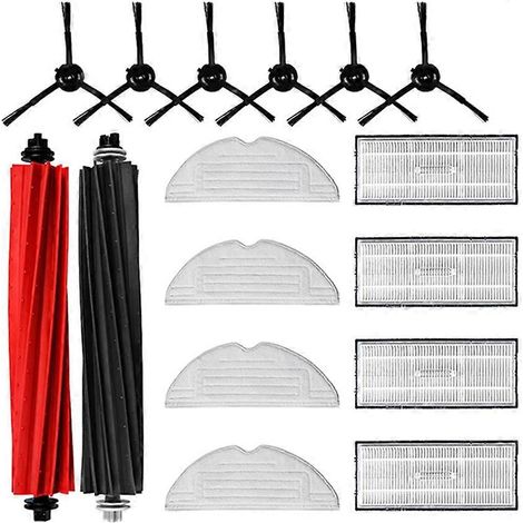 Accessoires pour aspirateur robot Roborock S8 / S8+ : Pièces détachées, brosses latérales principales, lingettes de nettoyage, filtres HEPA, sacs à poussière