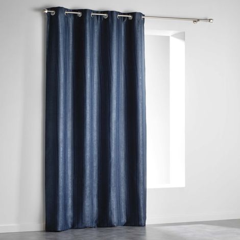 Rideau a oeillets 140x240cm paleo indigo