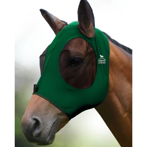 Masque Anti-Mouches Extensible Grand Espace pour Les Yeux avec Protection UV Doux sur la Peau avec respirabilité Vert foncé (L) (1/5)