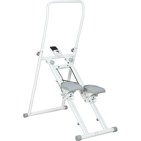 SPORTNOW Stepper Verticale Pieghevole Monitor LCD e Impugnatura Regolabile