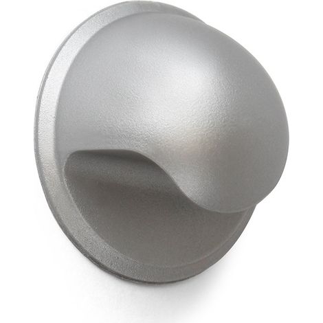 Concha de plástico con acabado aluminio con acabado, dimensiones: 40x40x22mm Ø: 40mm -