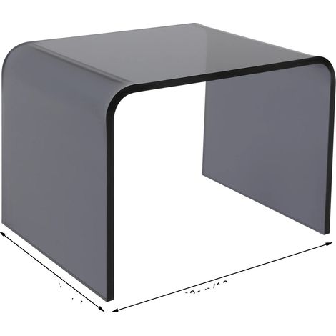 Taburete escalonado, acrílico resistente, diseño moderno, negro. (1/2)