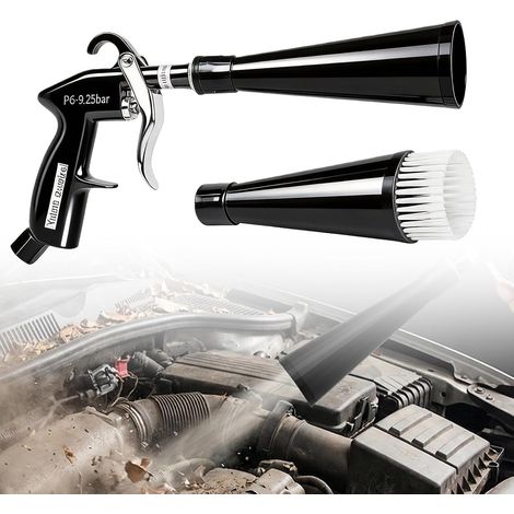 Dry Air Gun for Car Maintenance, Compressed Air Gun High Pressure Air Gun with 2 Sets Nozzles for Seats, Rims, Engine, Leather, Places (1/5)