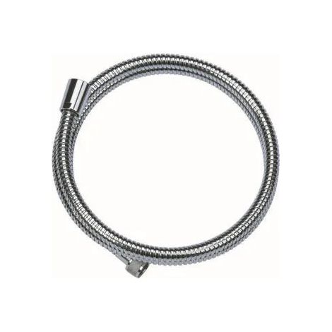 Messing-Doppelklammer-Brauseschlauch 2m, 1 konische Mutter 15x21, 1 Rändelmutter 15x21.
